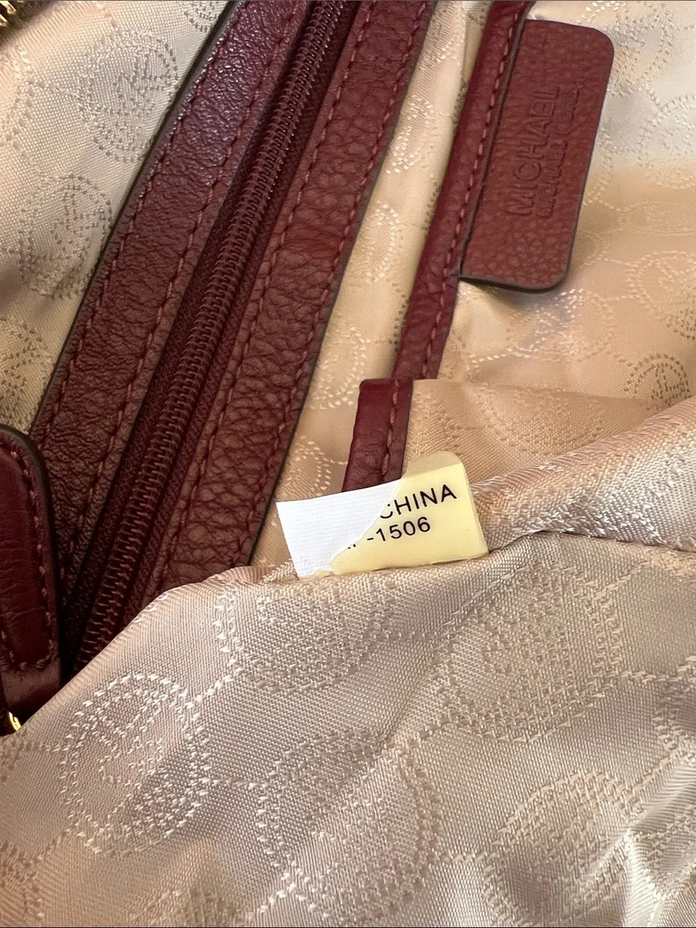 Michael Kors Plum Pebbled Leather Shoulder Hobo with Gold Hardware